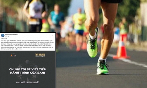 Vận động viên ngừng tim tại giải chạy Tây Hồ đã không qua khỏi