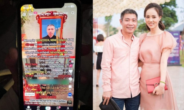 Chồng bị tung tin qua đời, vợ NSND Công Lý lên tiếng cực gắt