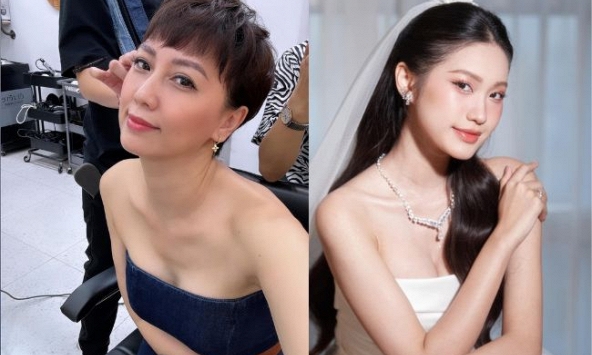 Mẹ vợ Đoàn Văn Hậu diện đầm cúp ngực gợi cảm, xách túi hiệu trăm triệu đi chơi, không quên nhắn nhủ Doãn Hải My một điều