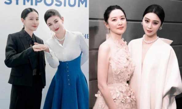 Sau màn đụng độ Phạm Băng Băng, Lee Young Ae tiếp tục chứng minh độ trẻ trung khi chung khung hình mỹ nhân Cbiz kém 9 tuổi