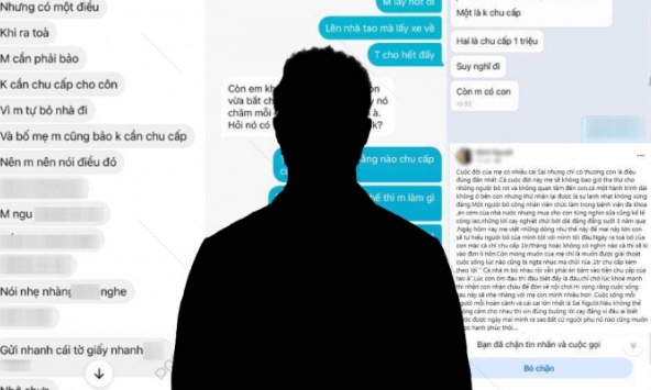 MXH 'dậy sóng' với những tin nhắn chửi bới, 'mặc cả' tiền nuôi con của một bác sĩ: 'Một là không chu cấp, hai là chu cấp 1 triệu'