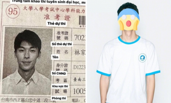 Thẻ dự thi ĐH của một nam sinh đẹp trai lai láng được chia sẻ rầm rộ, danh tính thật khiến nhiều người bất ngờ