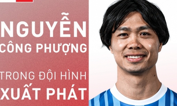 Công Phượng lần đầu tiên được đá chính ở Nhật Bản