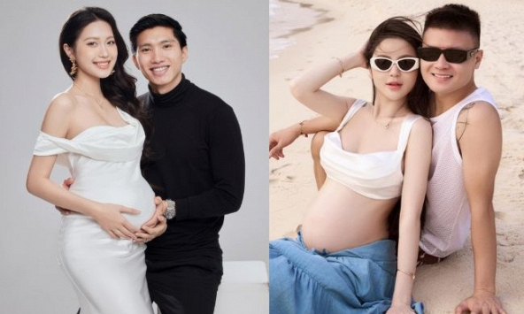 2 bộ ảnh bầu hot nhất làng bóng đá: Văn Hậu - Hải My chụp 4 concept, Quang Hải - Chu Thanh Huyền tự nhiên nhưng có gì sai sai