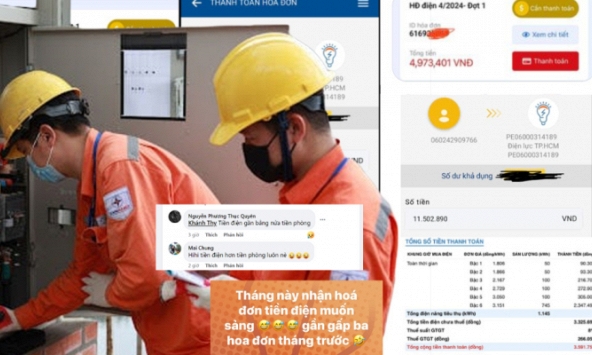 Cư dân mạng than trời vì tiền điện tăng gấp đôi gấp ba tháng trước, có người lên đến cả chục triệu đồng