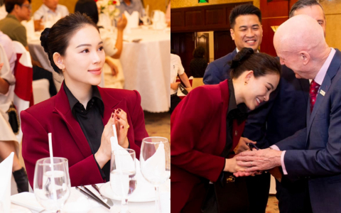 Linh Rin như tổng tài lộ diện ở sự kiện hậu sinh con đầu lòng, ông xã thiếu gia có cử chỉ gây chú ý