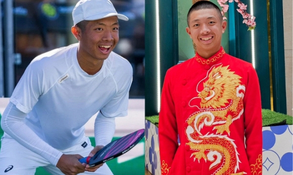 Chân dung 'thần đồng' pickleball người Mỹ gốc Việt 2 lần gây chấn động khi đánh bại hạng 1 thế giới, về Việt Nam chăm chỉ diện áo dài