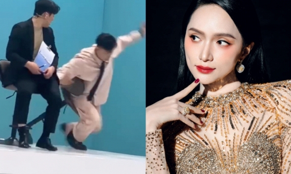 Host triệu đô ngã sấp mặt trên trường quay, phản ứng của Hương Giang - Diệp Lâm Anh mới đáng nói