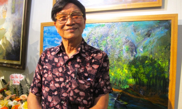 Lần thứ 5, thi sĩ Trần Nhương nổi “thi hứng” bày tranh