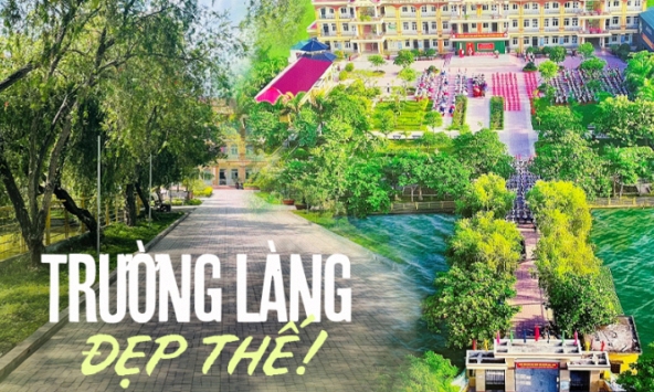 'Đất học Nam Định' có 1 ngôi trường khiến mọi trái tim phải rung rinh: Sao mà đẹp quá đỗi! Từ cổng vào xanh ngát bóng cây