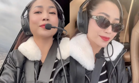 Nữ diễn viên Việt lên tiếng trước tin đồn tự lái máy bay ở Úc