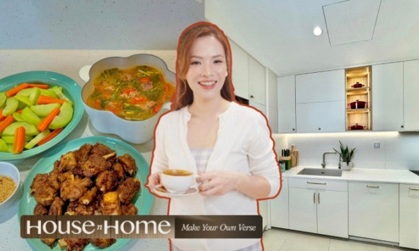 Mỹ nhân đảm đang nhất vũ trụ VFC: Bếp bóng loáng như trong phim quảng cáo, mâm cơm nhà ú ụ nhìn món nào cũng thèm!