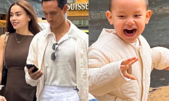 Gia đình Hồ Ngọc Hà vi vu trời Âu, cặp song sinh đáng yêu rộn ràng chiếm sóng