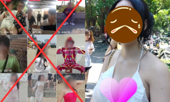 Phẫn nộ TikToker Việt quay lén hàng trăm cô gái mặc bikini: “Núp bóng” phỏng vấn dạo để zoom vào vòng 1, nạn nhân kêu gào hành động 'biến thái'