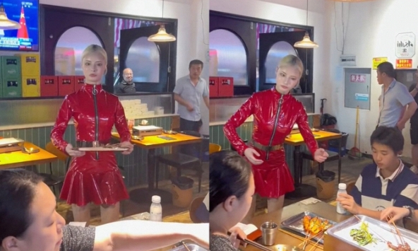 Trung Quốc có robot phục vụ quán ăn 'xịn' vượt trội nhưng nhìn xong dân mạng Việt Nam lại thấy sợ