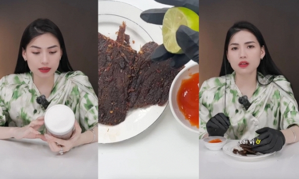 Review chê bò khô của Quang Linh Vlogs, Hà Linh bất ngờ bị đào lại lùm xùm rau xào: 'Khẩu vị khác thường thì đừng review đồ ăn nữa'