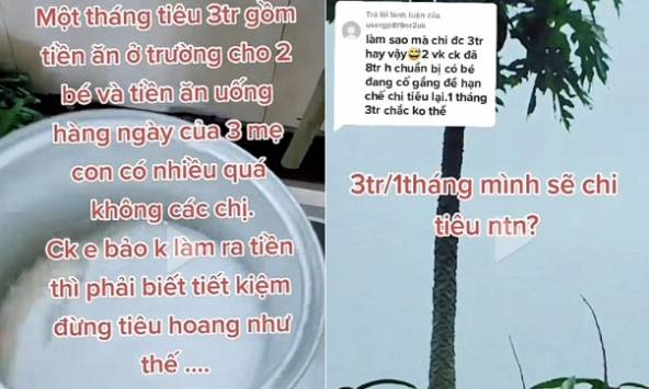 Lại thêm một bà mẹ  chỉ tiêu 3 triệu/tháng dù nuôi 2 con nhỏ, nhìn bảng chi tiêu mà không dám tin vào mắt
