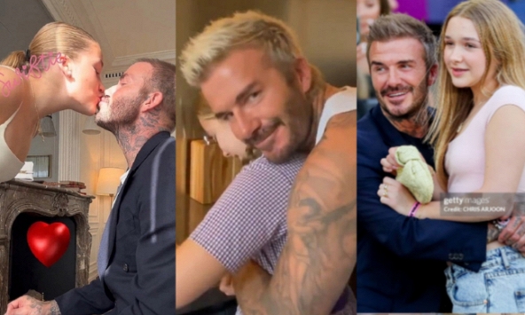 Những lần David Beckham bị chỉ trích vì hành động thân mật quá mức với con gái: Hôn môi, ôm từ phía sau, tay ở vị trí nhạy cảm