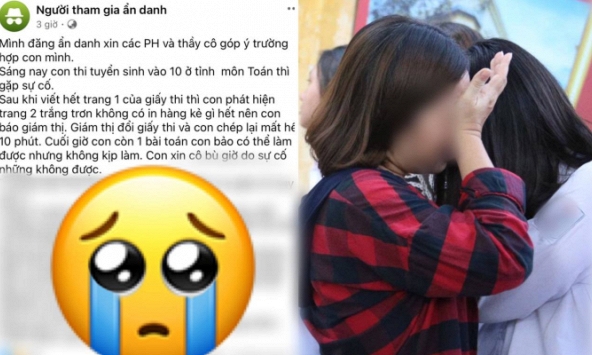 Phụ huynh 'cầu cứu' trong group hơn 220k follow vì 1 việc làm chủ quan của con trong phòng thi vào lớp 10, netizen muốn giúp nhưng đành bất lực