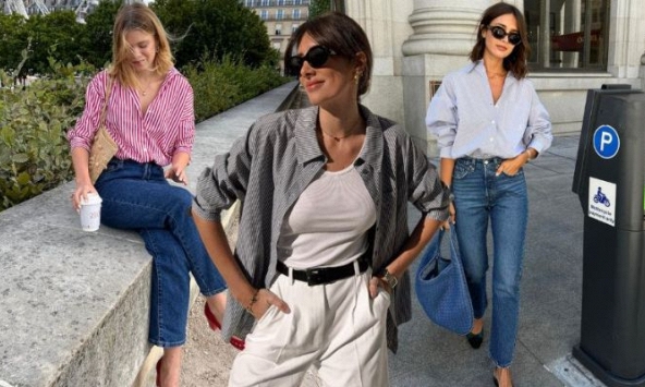 Áo sơ mi kẻ 'hot' nhất mùa hè được phụ nữ Pháp diện theo 10 cách đẹp xuất sắc