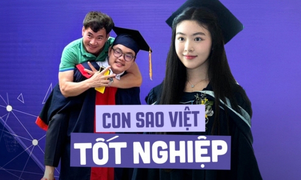 Con sao Việt mùa tốt nghiệp: Lọ Lem gây bão vì quá xinh đẹp, Bi Béo phổng phao cõng bố trên lưng 'ngon ơ'