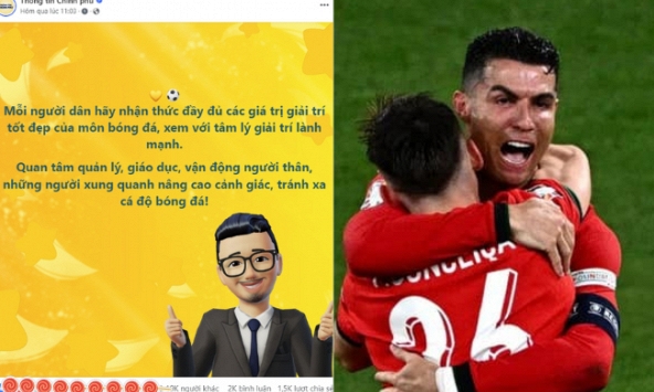 Fanpage Thông tin Chính phủ 4,5 triệu người theo dõi nhắc nhở về nạn cá độ bóng đá mùa Euro, netizens hứa chỉ xem bóng đá vì đam mê