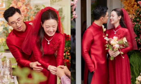 Ảnh 'full HD' lễ vu quy của Midu - Minh Đạt: Cô dâu khoe 'visual' cực đỉnh cùng loạt khoảnh khắc ngọt ngào bên chú rể