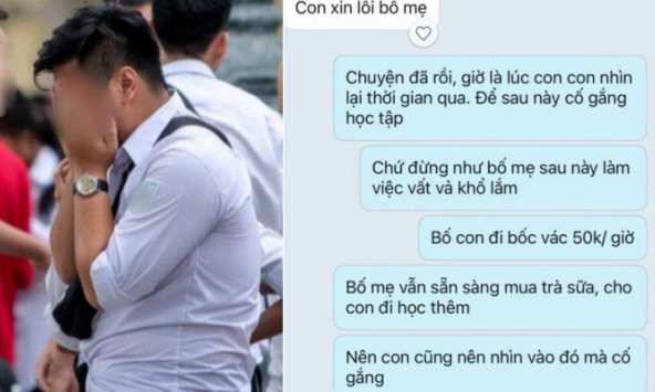 Một đoạn tin nhắn nói lên tình cảnh bối rối của nhiều gia đình sau kỳ thi lớp 10: Nếu con không đỗ, ai là người buồn hơn?