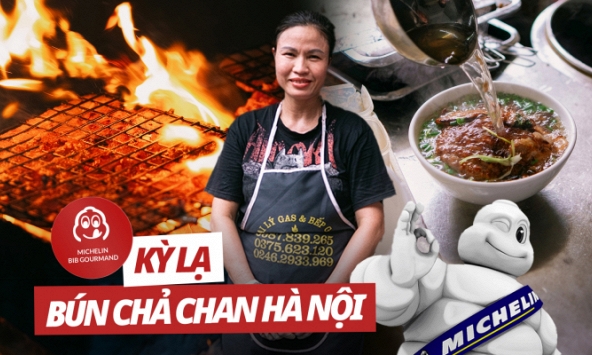 Cận cảnh hàng bún chả chan bí ẩn nhất Michelin Việt Nam 2024: Hương vị ngon hơn mong đợi, vừa lọt top đã hết sạch thức ăn