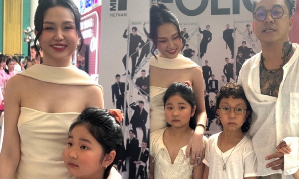 Vợ con Tuấn Hưng xuất hiện trong họp báo, nhan sắc Hương Baby qua cam thường có xuất sắc như lời đồn?