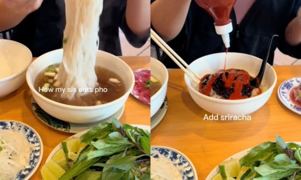 Cô gái nước ngoài trộn bát phở thành hỗn hợp 'khó tả', dân mạng Việt hốt hoảng: 'Giờ thì đã hiểu nỗi đau của người Ý'