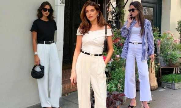 Phụ nữ Pháp diện quần trắng theo 10 cách tối giản mà vẫn chuẩn thanh lịch