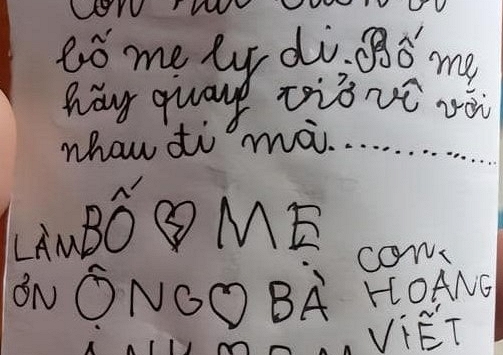 Bức thư của học sinh tiểu học khiến ai đọc xong cũng khóc: Phía sau một gia đình tan vỡ, người tổn thương nhất luôn là con cái