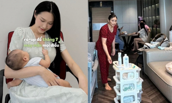 Hé lộ hình ảnh Doãn Hải My được mẹ chồng giúp chăm con sau sinh, lần đầu 'hot mom' trả lời về chuyện trầm cảm sau sinh