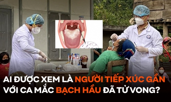 Đã có ca mắc bạch hầu tử vong, những ai được xem là người tiếp xúc gần với người mắc bệnh nguy hiểm này?