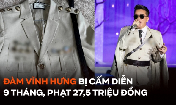 Đàm Vĩnh Hưng bị phạt nặng vụ “huy hiệu lạ”: Cấm diễn 9 tháng