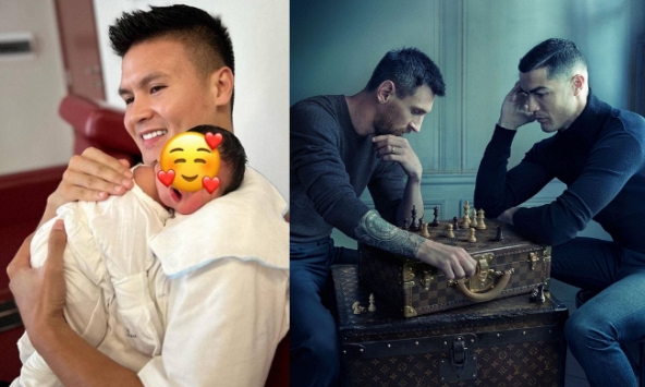 Quang Hải khoe ảnh bế con trai mới sinh, dân mạng đoán biệt danh cậu quý tử có liên quan đến Messi và Ronaldo liệu có hợp lý?