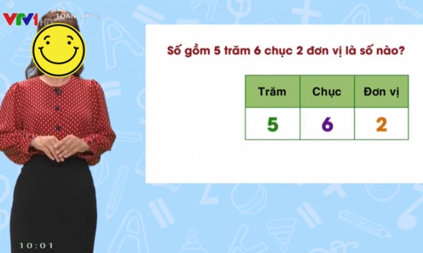 Lên sóng 2 năm, chương trình VTV bỗng hot lại vì giáo viên nhầm lẫn kiến thức cơ bản: 'Số gồm 5 trăm 6 chục 2 đơn vị là?'