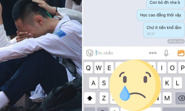 Đoạn tin nhắn của 2 bố con khiến nhiều người phải khóc, con đường đến với cánh cổng đại học đôi lúc thật xa