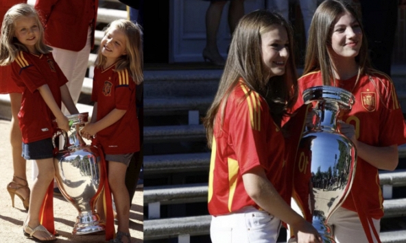 Hai thiên thần nhỏ mê mẩn cup Euro 2012 hoá nàng 'công chúa đẹp nhất châu Âu' sau 12 năm