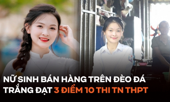 Nữ sinh bán hàng trên đèo Đá Trắng đạt 3 điểm 10 kỳ thi tốt nghiệp THPT