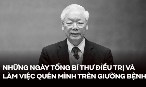 Những ngày Tổng Bí thư điều trị và làm việc quên mình trên giường bệnh