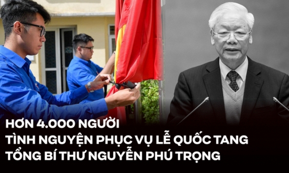 Hơn 4.000 người tình nguyện phục vụ Lễ Quốc tang Tổng Bí thư Nguyễn Phú Trọng