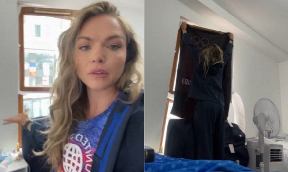 Cửa sổ không có rèm phải dùng khăn che lại, 10 cô gái mà chỉ có 2 phòng tắm, VĐV Mỹ phàn nàn về chỗ ở Olympic Paris 2024