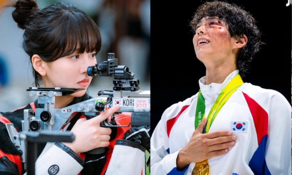 Tài tử Park Go Gum hóa võ sĩ mạnh mẽ, nữ thần Kim So Hyun làm xạ thủ cực ngầu ở Olympic, thực hư ra sao?