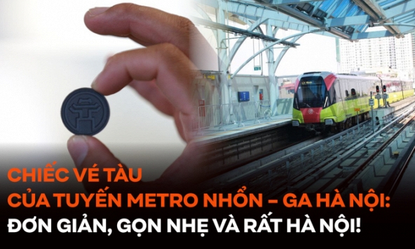 Cận cảnh chiếc vé tàu của tuyến Metro Nhổn - Ga Hà Nội: Đơn giản, gọn nhẹ và rất Hà Nội!