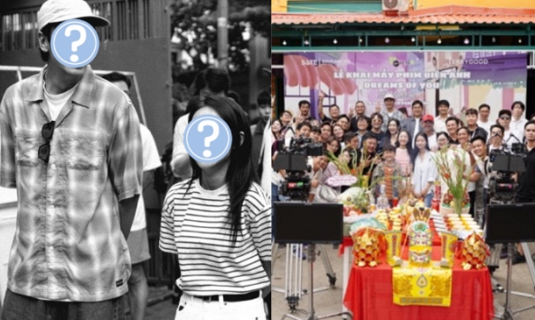 Lộ ảnh tài tử hạng A Hàn Quốc đóng phim ở Việt Nam, vóc dáng như 'người khổng lồ' bên cạnh nữ chính