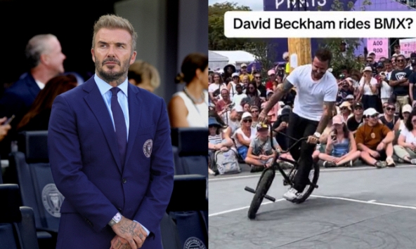 Video David Beckham biểu diễn xe đạp địa hình ngoạn mục gây sốt, thực hư thế nào?