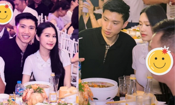 'Hot mom' Doãn Hải My 'kèm chặt' Đoàn Văn Hậu ở bữa tiệc xã giao, nhan sắc mẹ bỉm một con qua camera thường gây chú ý