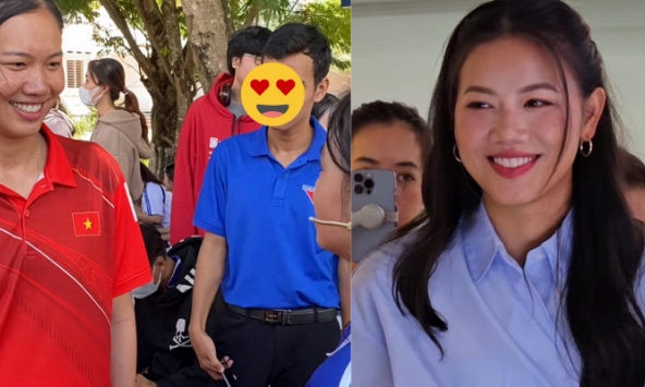 Ánh Viên không cần phấn son vẫn đẹp rạng ngời, gây xúc động khi rút tiền mặt tặng em nhỏ khó khăn